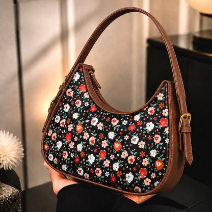 Moon Arc Bag – Black White Zigzag