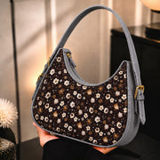 Moon Arc Bag – Coffee Grey Floral