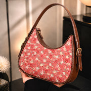 Moon Arc Bag – Peach Brown Floral