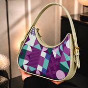 Moon Arc Bag – Purple Green Abstract