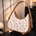 White Brown Floral