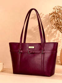 Allure Tote - Deep Maroon