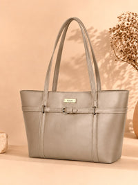 Allure Tote - Metallic Taupe
