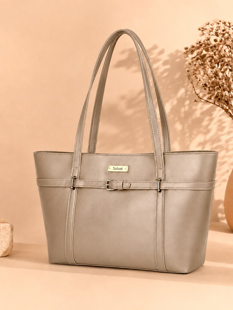 Allure Tote - Metallic Taupe