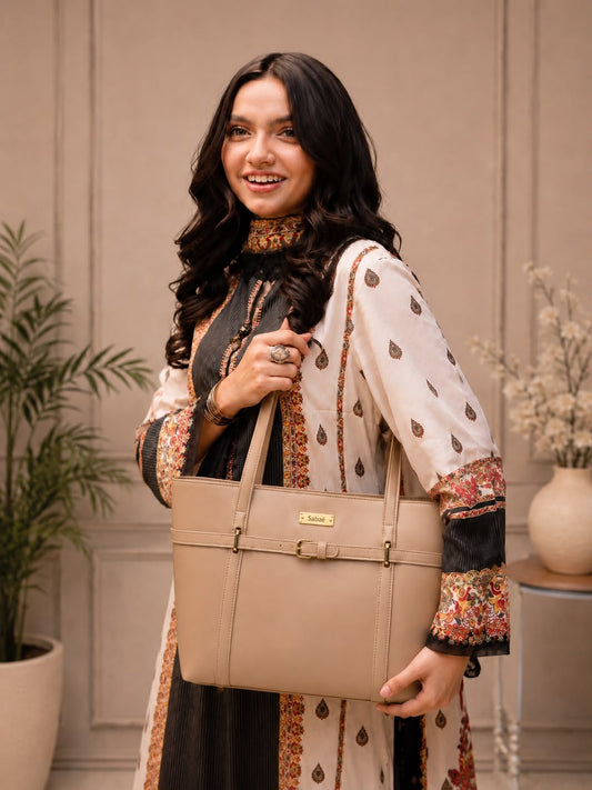 Allure Tote - Elegant Soft Beige