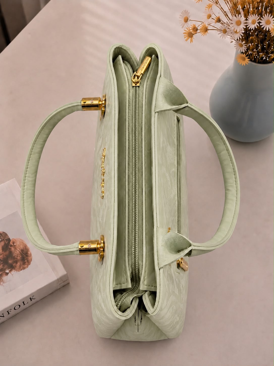 Sabaé Marble Grace Bag - Sage Green