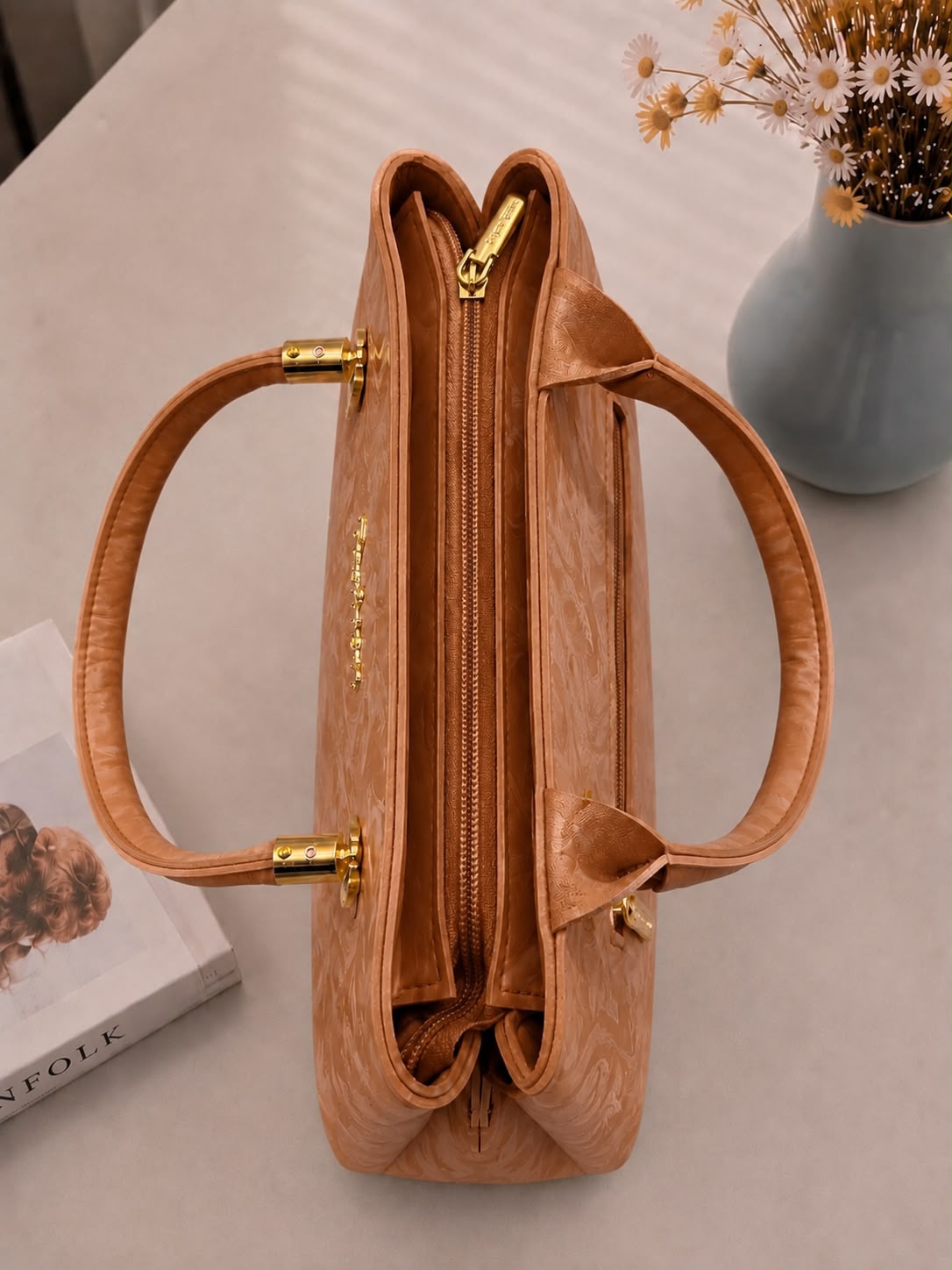 Sabaé Marble Grace Bag - Camel Brown