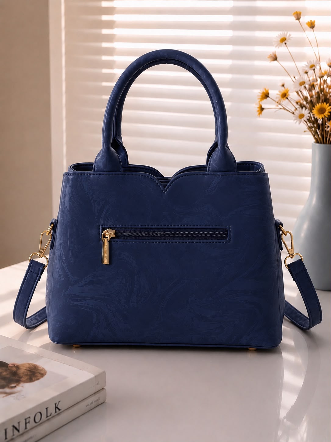 Sabaé Marble Grace Bag - Navy Blue